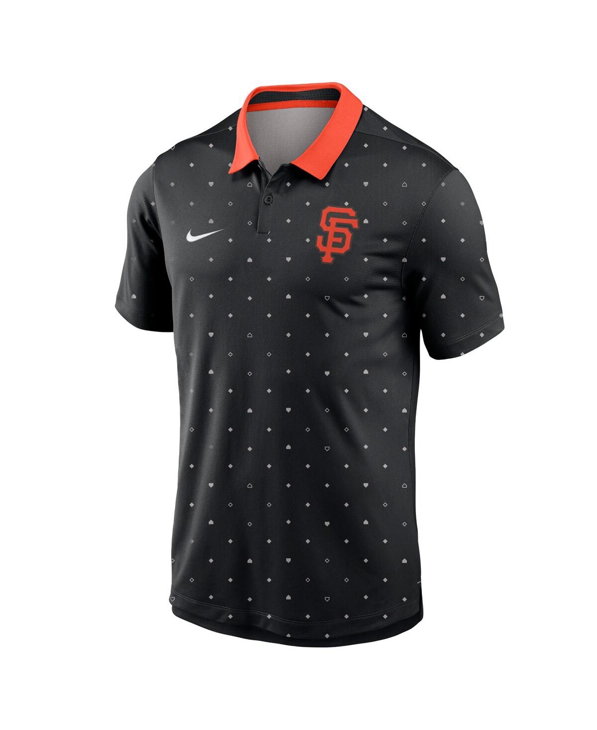 Nike Men'sSan Francisco Giants Legacy Icon Vapor Performance Polo Shirt - Black, Orange