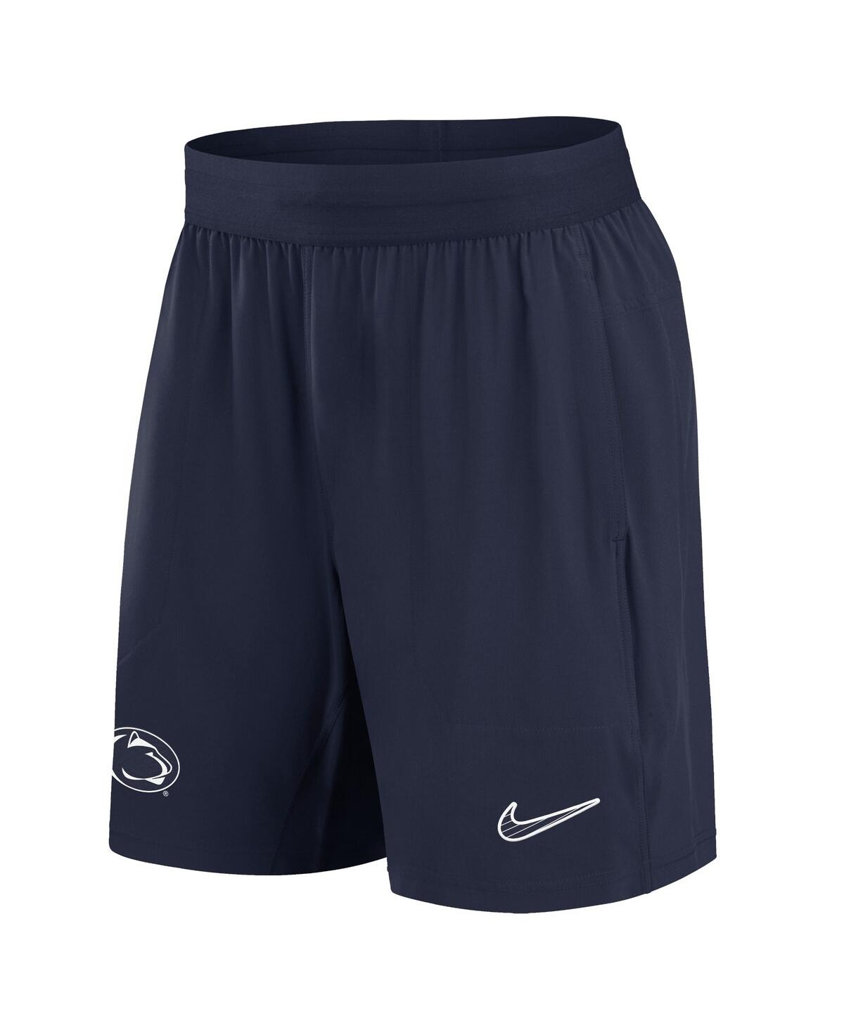 Nike Men'sPenn State Nittany Lions 2024 Sideline Performance Shorts - Navy, White
