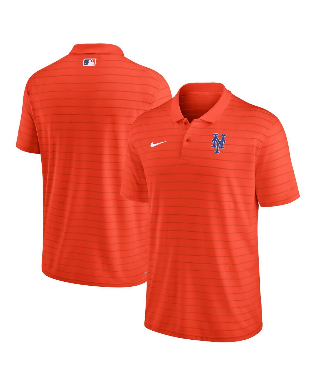 Shop Nike Men's Orange New York Mets Authentic Collection Victory Striped Performance Polo