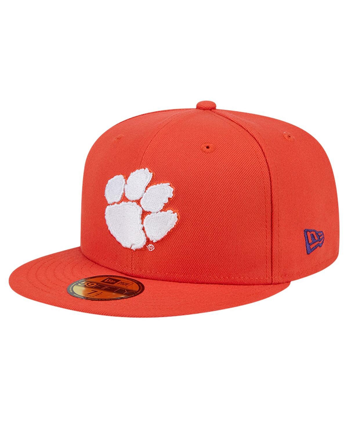 Shop New Era Men's Orange Clemson Tigers Throwback 59fifty Fitted Hat