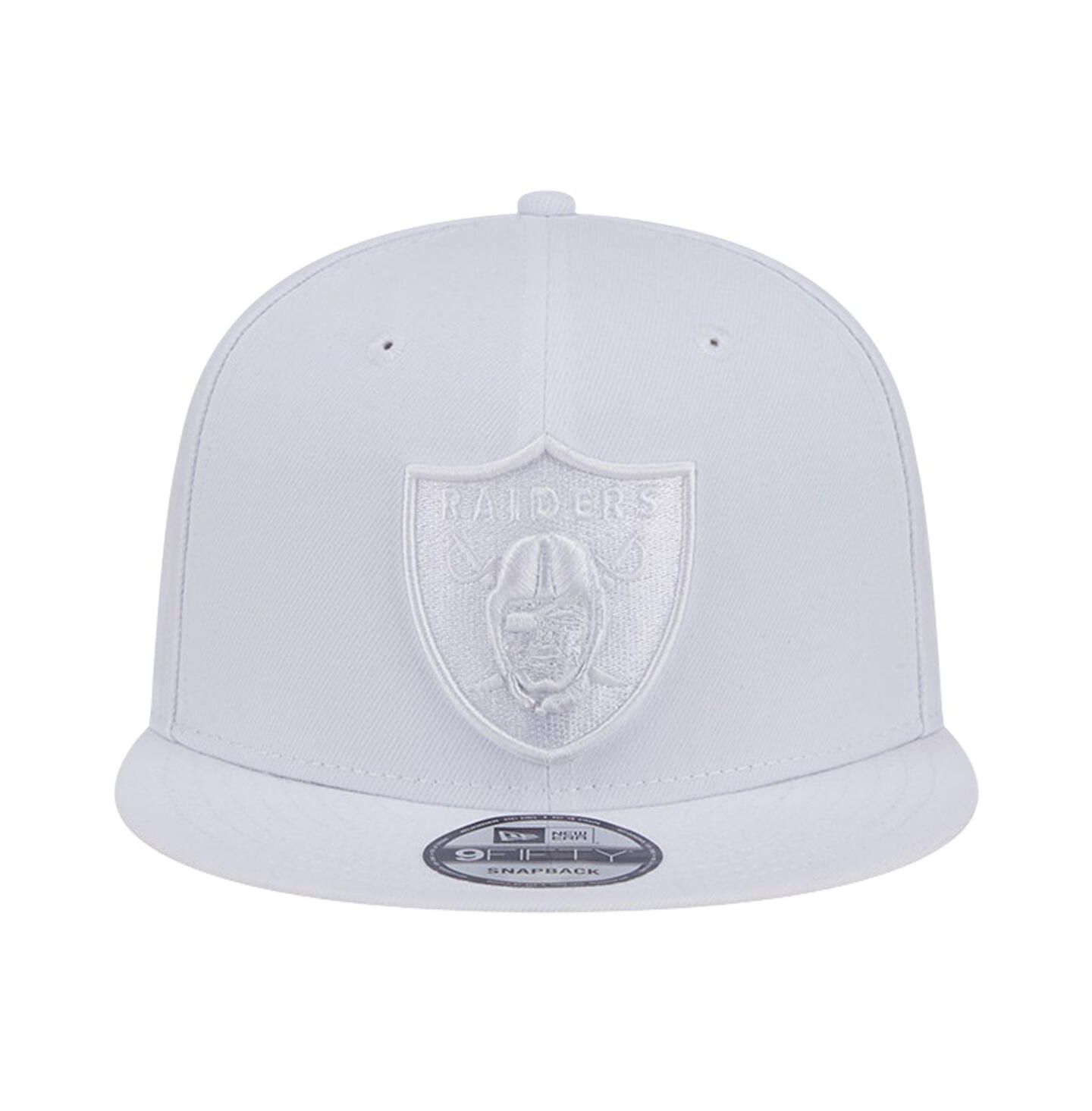 Мужская кепка New Era Las Vegas Raiders Main White on White 9FIFTY Snapback Hat — фото 4