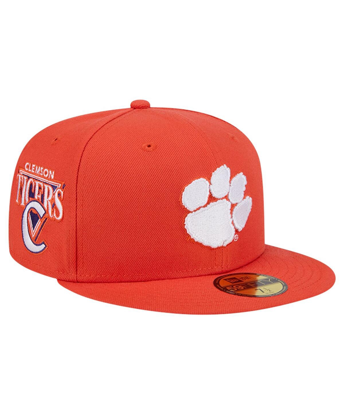 Shop New Era Men's Orange Clemson Tigers Throwback 59fifty Fitted Hat