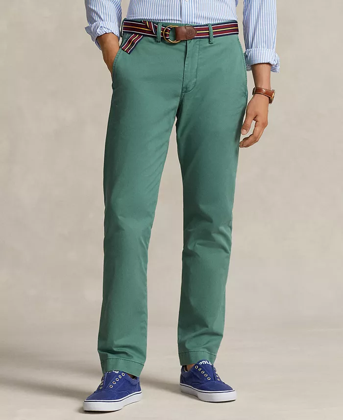 Men's Straight-Fit Washed Stretch Chino Pants