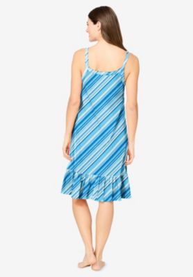 Plus Size Sleeveless Knit Chemise Sleepshirt