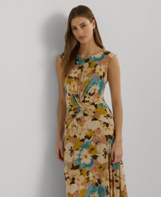 Lauren Ralph Lauren - Women's Floral Twist-Front Jersey Dress
