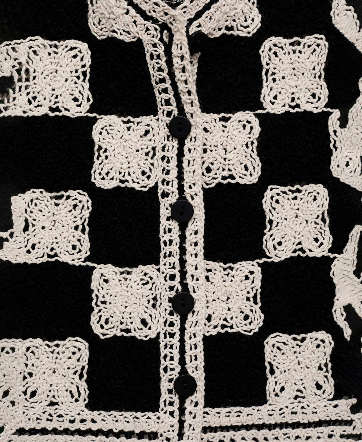 MANGO WOMEN'S COMBINED CROCHET VEST JACKET