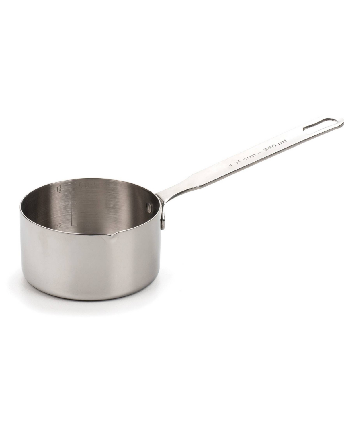 Rsvp International Endurance Stainless Steel 1.5 Cup Measuring Pan In Gray