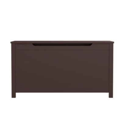 Streamdale Wooden Toy Storage Box with Safety Lid (Dark Brown)