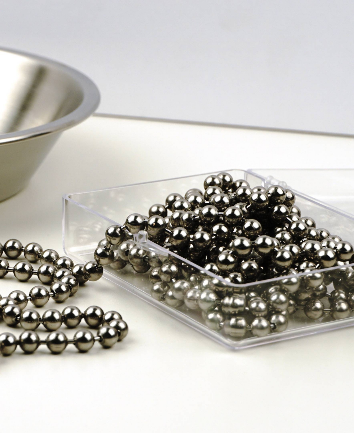 Rsvp International Endurance 18/8 Stainless Steel 10' Length Beaded Pie Chain In Silver