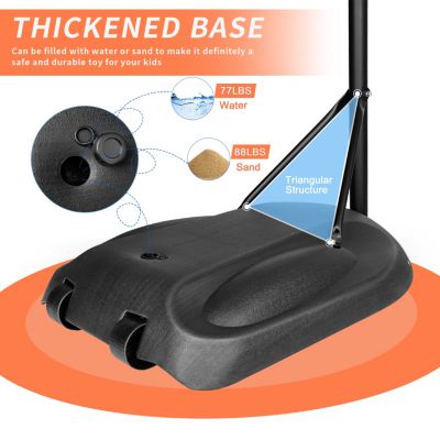 Streamdale Adjustable 7.5-9.2FT Basketball Hoop with Backboard & Wheels