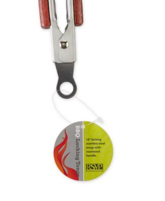 Stainless Steel Rosewood BBQ 19" Tongs