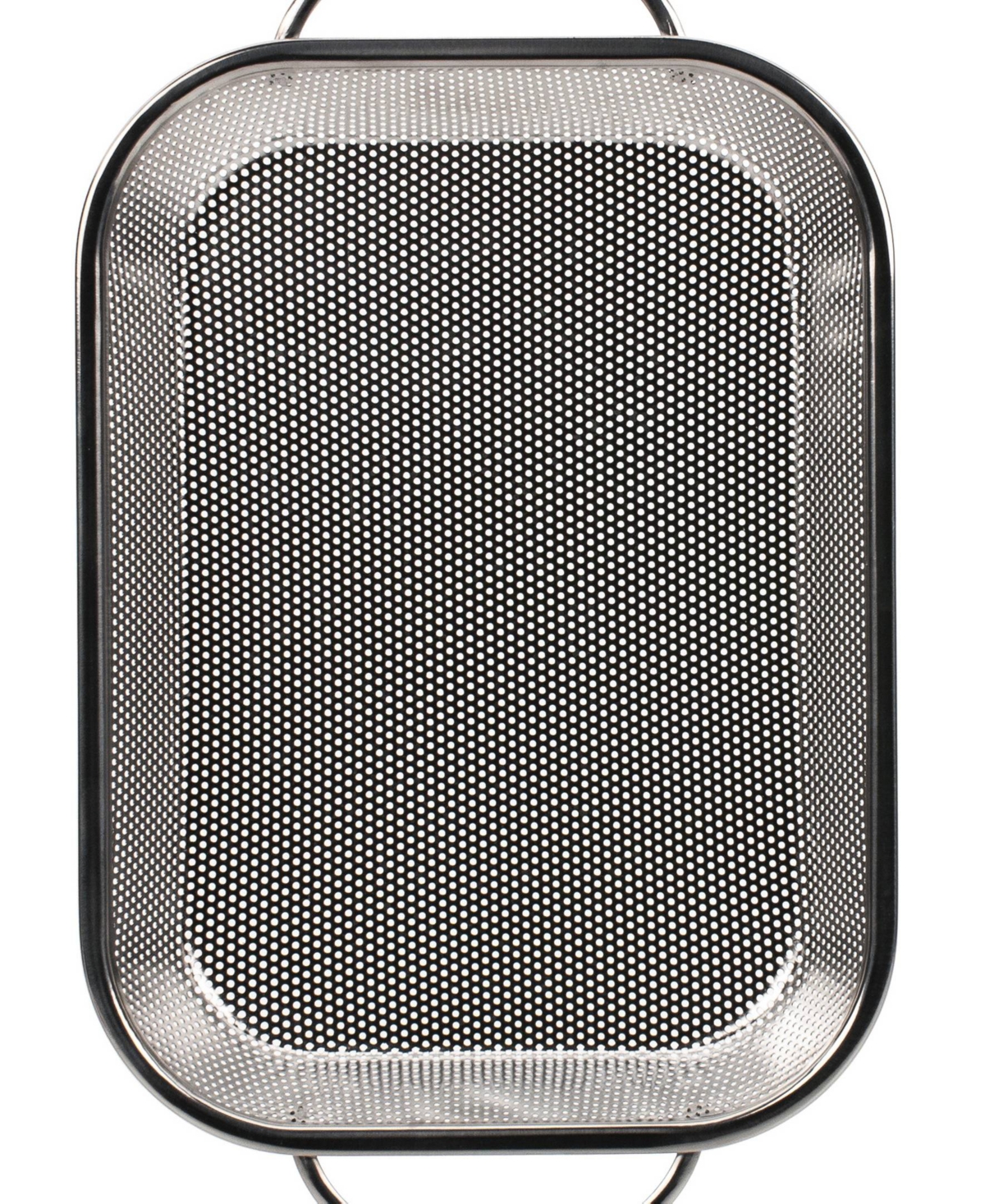 Rsvp International Precision Pierced Stainless Steel 17.5x11x2" Bbq Roasting Pan In Gray