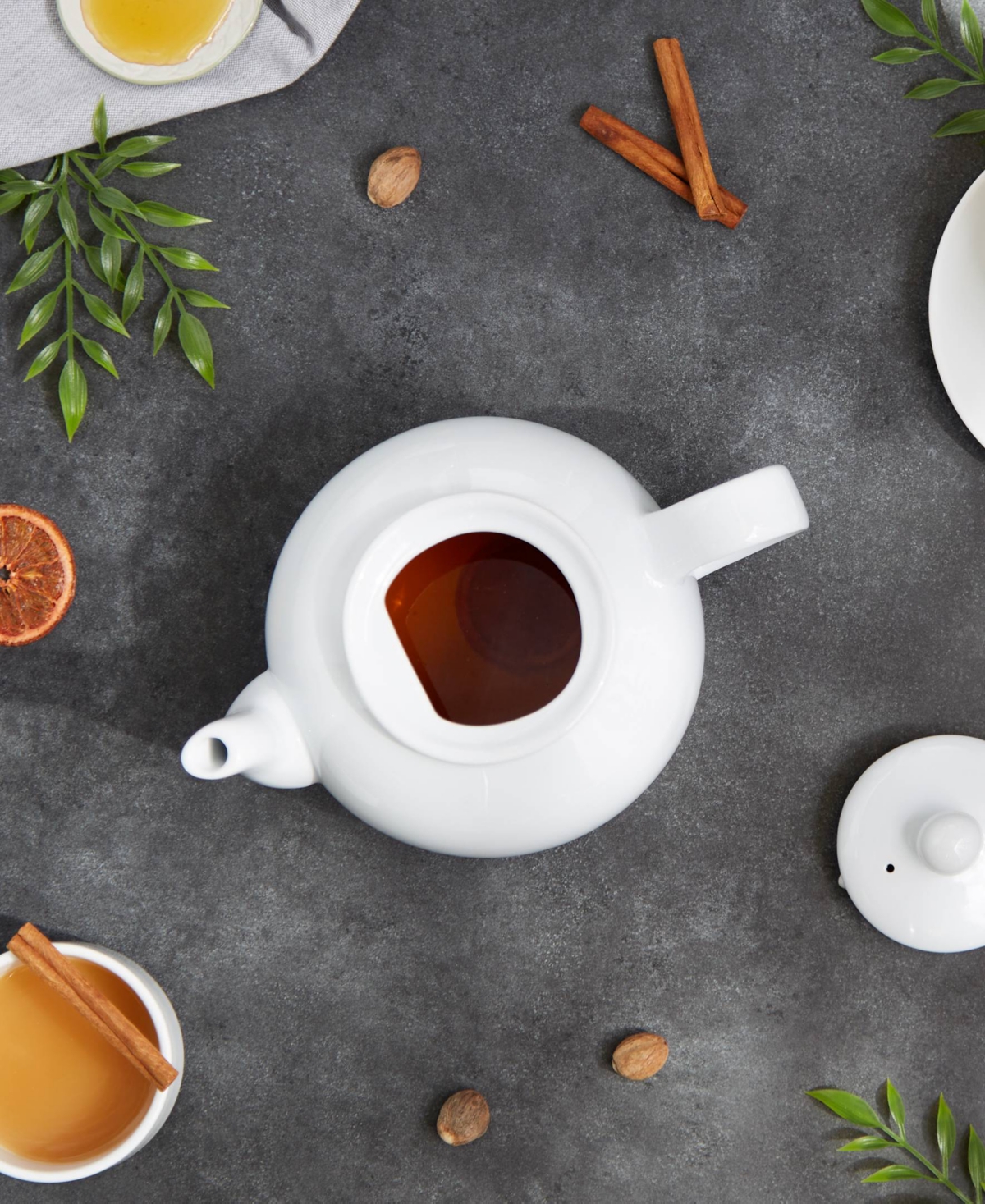 Rsvp International Stoneware 42 Ounce White Teapot In White