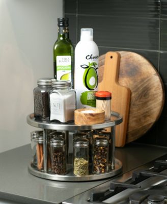 Endurance Stainless Steel 10.5&amp;quot; D x 6&amp;quot; H Two-Tier Lazy Susan