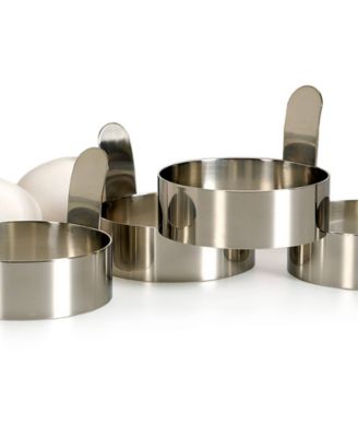 Endurance Stainless Steel 3x3x2" Egg Ring 4 Piece