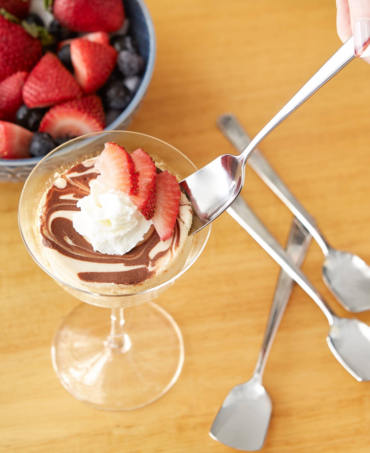 Rsvp International Endurance Stainless Steel 4 Piece 6" Ice Cream Spoons Set In Gray