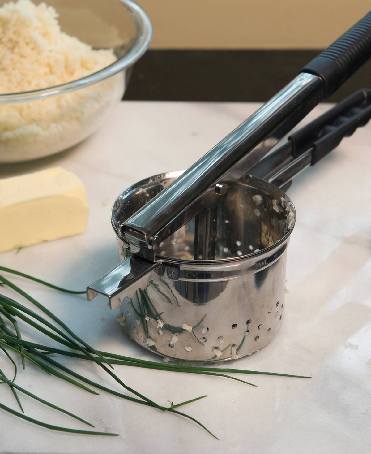 Shop Rsvp International Endurance 18/0 Stainless Steel And Santoprene 14x5x6" Jumbo Potato Ricer In Gray