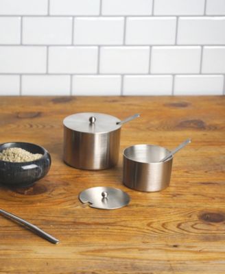 Endurance Stainless Steel 4 Ounce Salt Cellar and Spoon Set