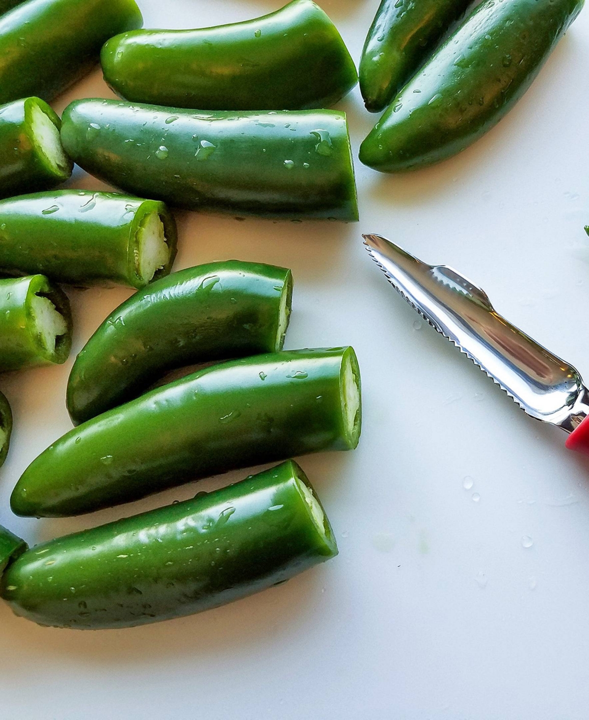 Rsvp International Endurance 18/8 Stainless Steel 8.25" Jalapeno Corer In Red