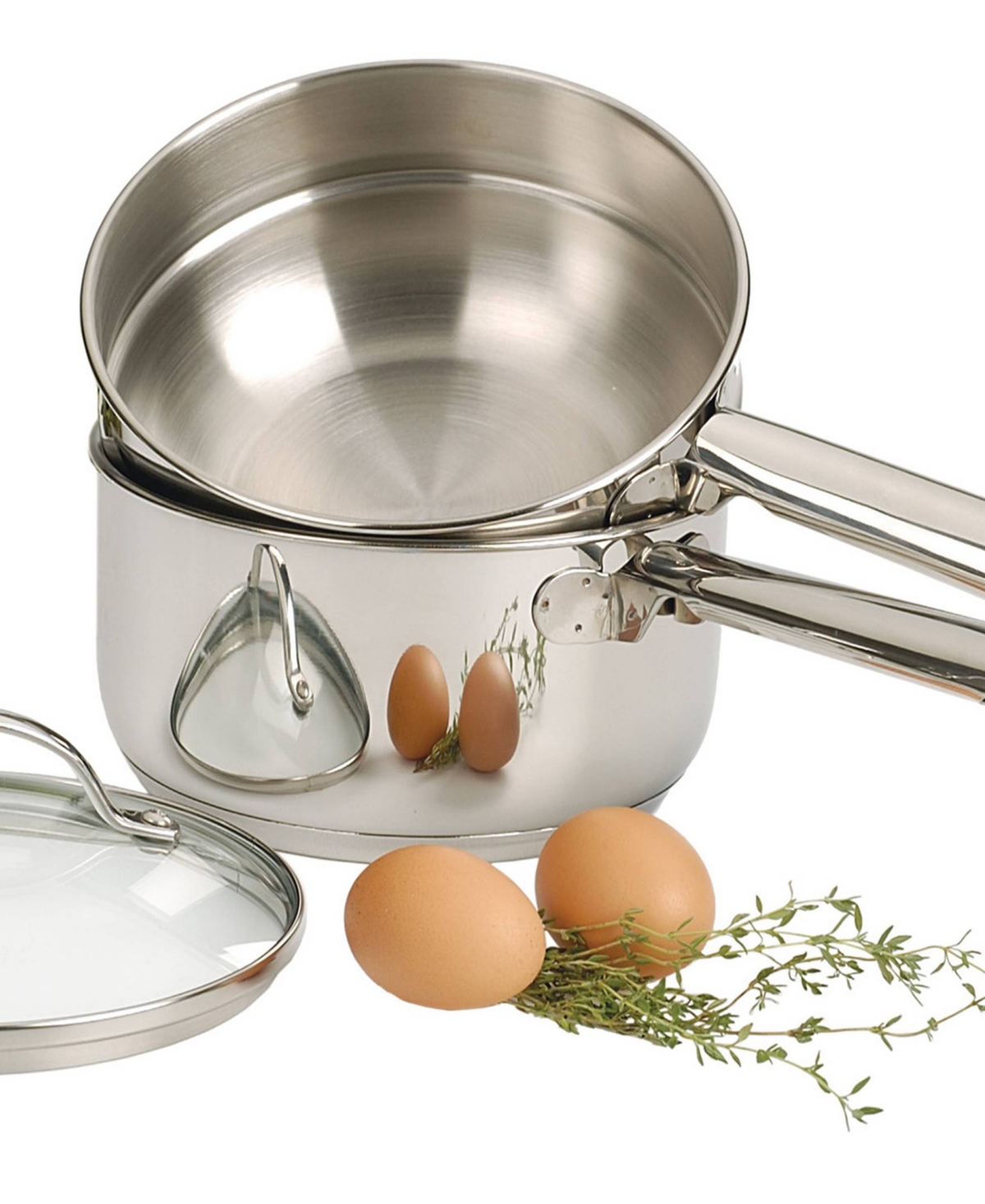 RSVP INTERNATIONAL ENDURANCE STAINLESS STEEL 3 PIECE 2 QT DOUBLE BOILER 