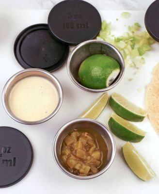 Endurance 4 Piece 3 ounce Condiment Cup and Lid Set