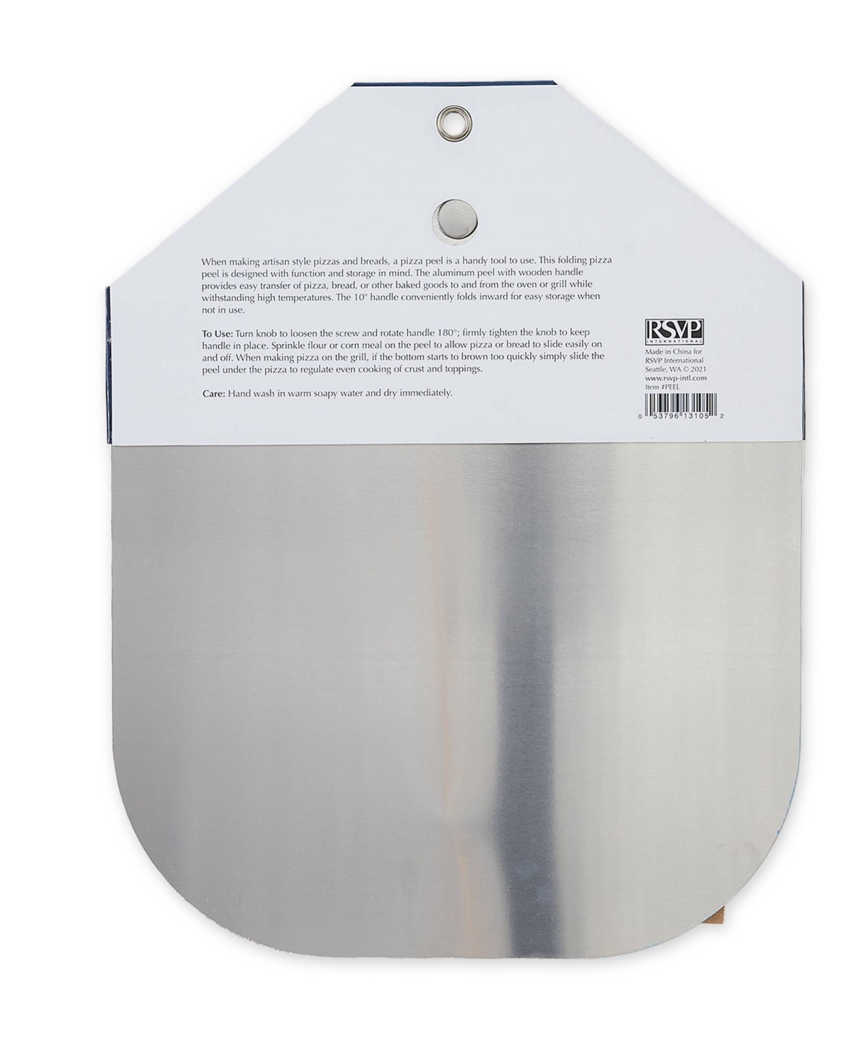 Rsvp International Aluminum Hardwood Folding Pizza Peel Spatula In Silver
