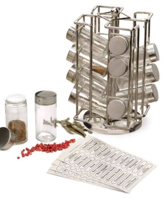 101 Piece 5.75&amp;quot; x 10.5&amp;quot; Revolving Spice Rack Jar Set