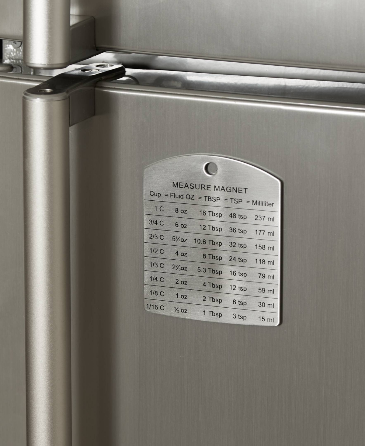 Rsvp International Endurance Stainless Steel 3.5 X 4.125" Measurement Magnet In Gray