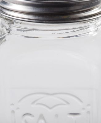 Retro Glass Clear 2 Piece 8 Ounce Retro Style Salt Pepper Set