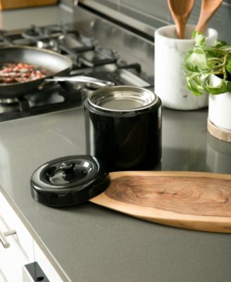 6 Cup Ceramic Black Grease Keeper