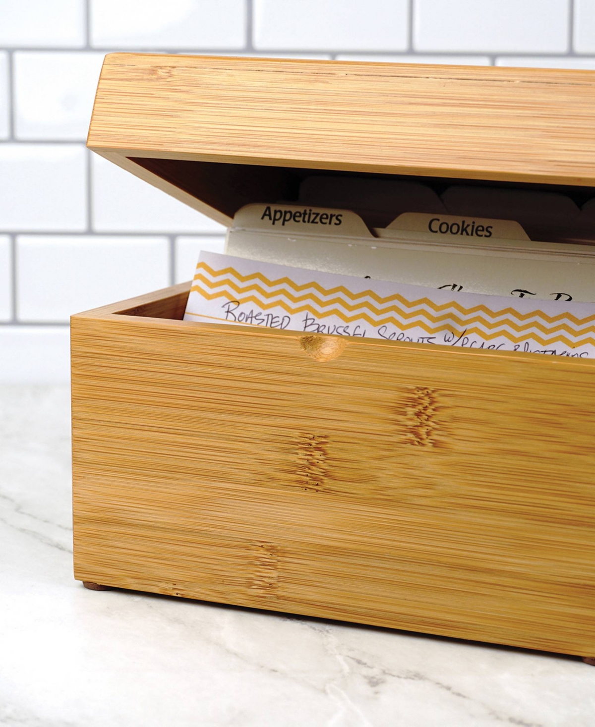 Rsvp International Wood 7" X 5.6" X 4.5" Recipe Box In Brown