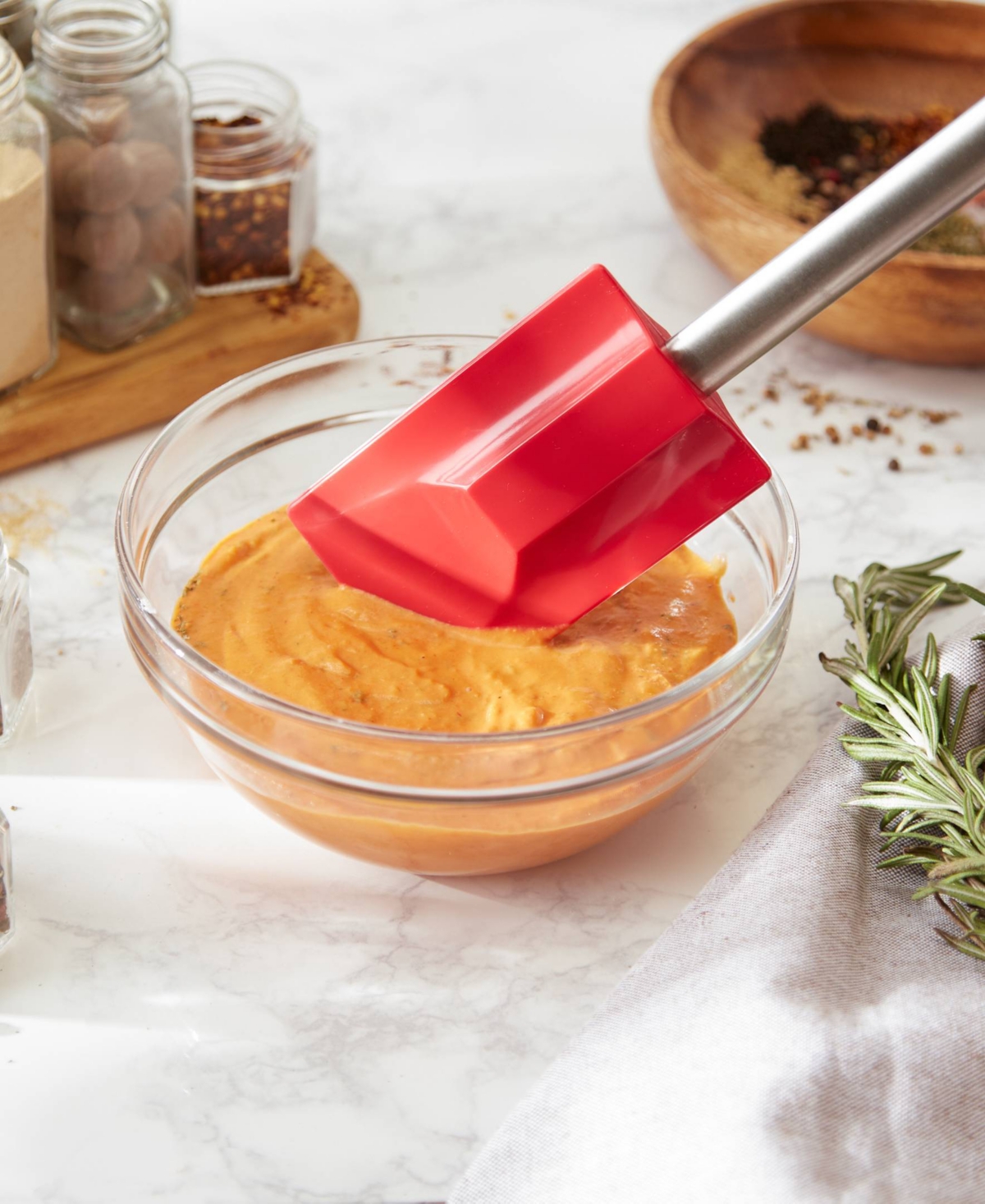 Rsvp International Endurance Stainless Steel Silicone 11.25" X 2.75" Red Spatula In Red