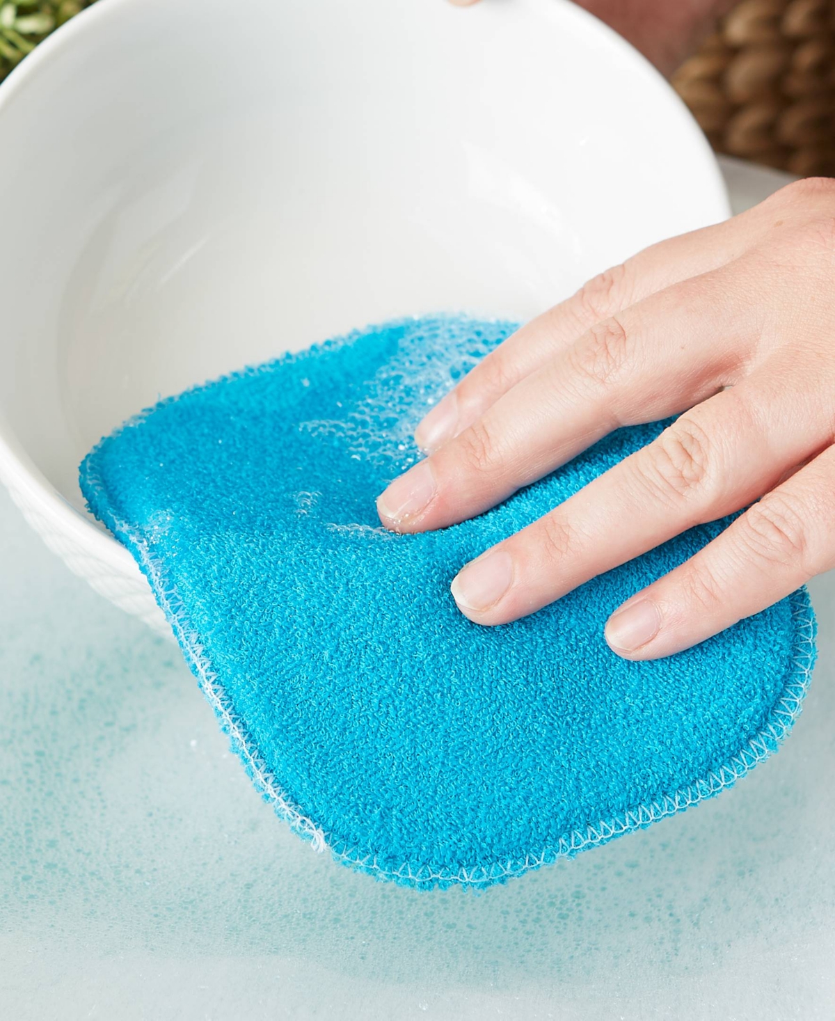 Rsvp International Cotton, Foam And Nylon Coated 3 Piece 6x4.7" Skrubby Sponge Set In Multi