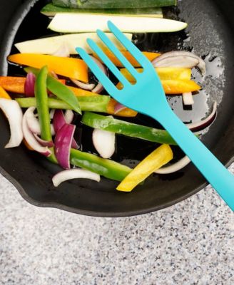 Silicone Coated Steel 11" x 2.25" Ela Series Turquoise Fork