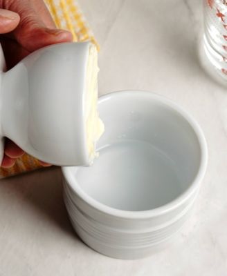 Stoneware White 3.7" Diameter Butter Pot