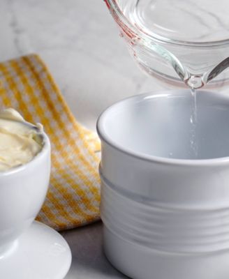 Stoneware White 3.7" Diameter Butter Pot