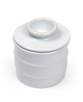 Stoneware White 3.7" Diameter Butter Pot
