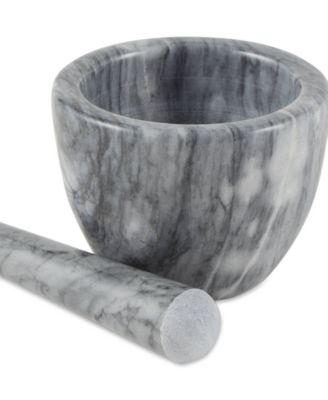 Gray Marble Mortar Pestle Set