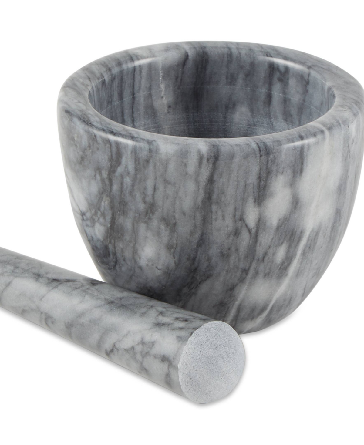 Rsvp International Gray Marble Mortar Pestle Set In Gray