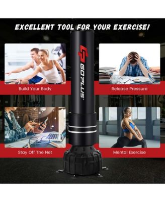 Freestanding Punching Bag 71'' Boxing Bag with25 Suction Cups Gloves & Filling Base