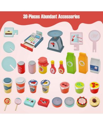 Kids Snacks & Sweets Food Cart Kids Toy Cart Play Set