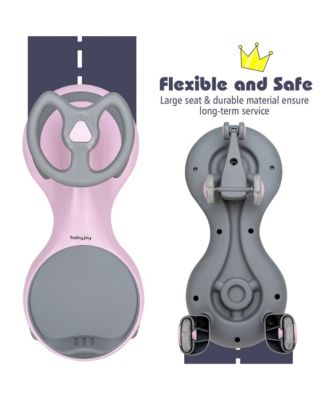 Wiggle Car Ride-on Toy w/ Flashing Wheels for Toddlers & Kids