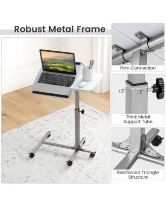 Mobile Standing Desk Height Adjustable Sit to Stand Laptop Desk