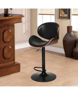 Set of 2 Bentwood Barstool Mid-Century Adjustable Swivel