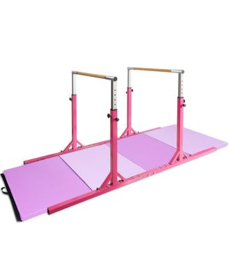 Kids Gymnastics Parallel Bars Double Horizontal Bars Adjustable