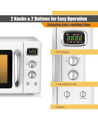 0.9Cu.ft. Retro Countertop Compact Microwave Oven 900W