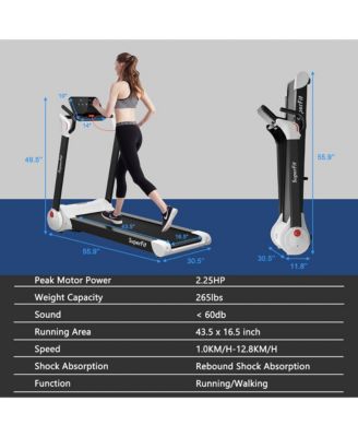 2.25HP Folding Electric Motorized Treadmill With Speaker