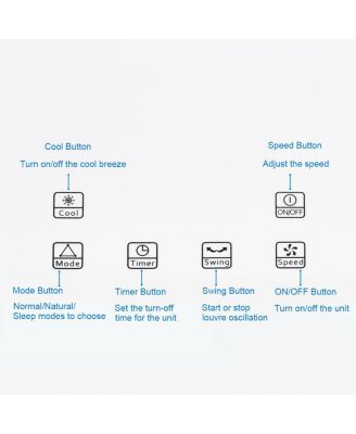 Generic Evaporative Filtered Portable Air Cooler Fan with Humidifier and Remote Control