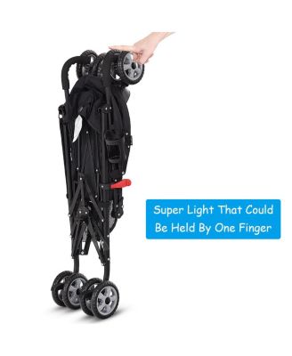 Toddler Folding Lightweight Umbrella Travel Stroller w/ Storage Basket