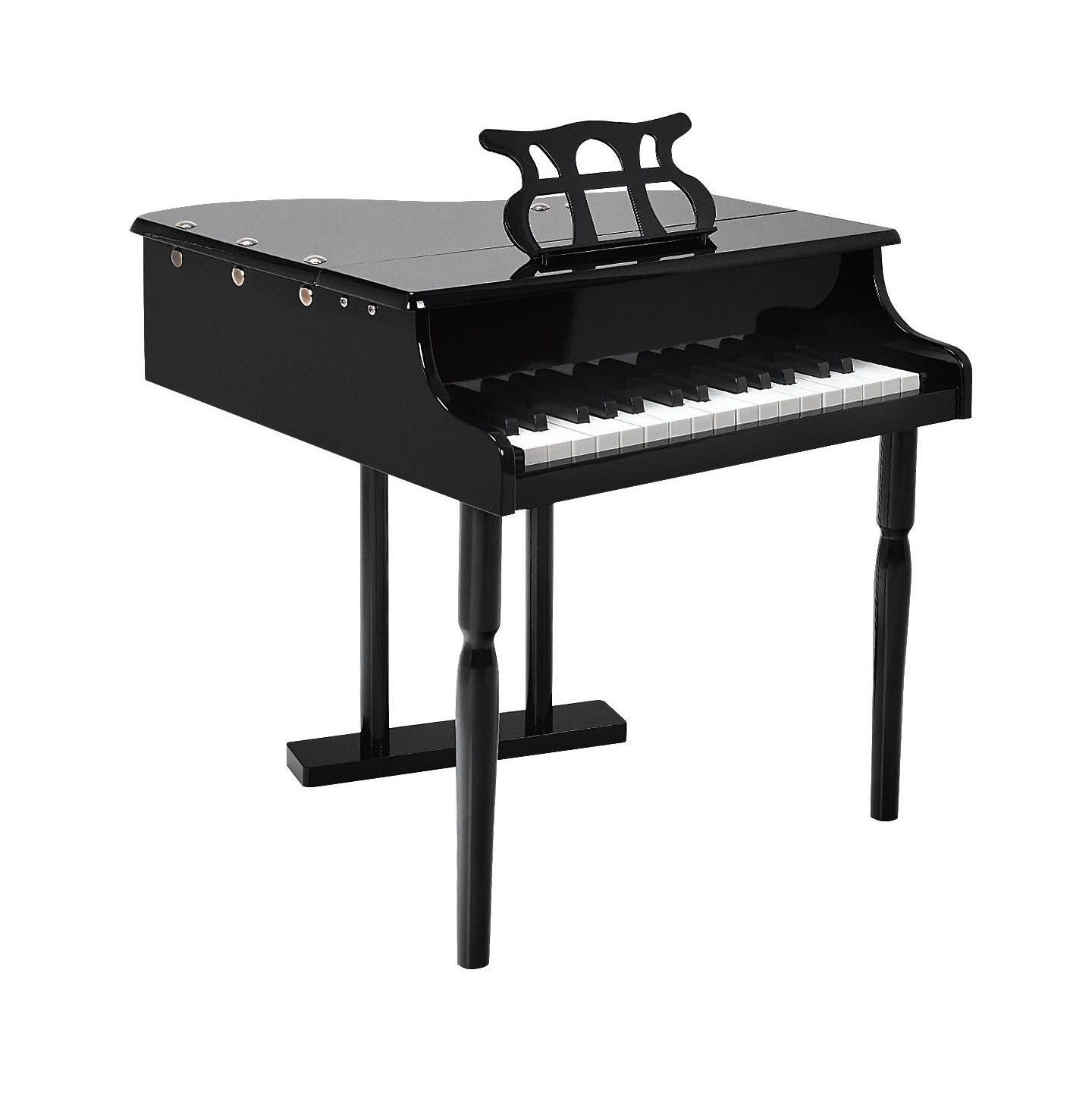 Детские игрушки Costway 30-Key Baby Grand Piano, Bench, and Music Holder, 3-Piece Set, Ages 1+, цвет: Чёрный — фото 6